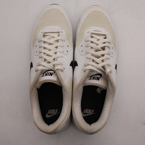 Nike Men\'s Air Max 90 Golf Men\'s Size 14 White Black Lace-Up Sneakers CU9978-101 main image 4